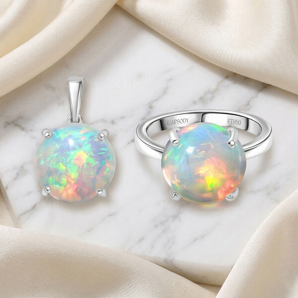 RHAPSODY AAAA &auml;thiopischer Welo Opal Ring und Anh&auml;nger in 950 Platin image number 2